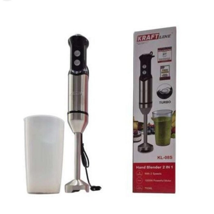 Mixeur Plongeant Kraft Line KL-08S - 1000W, 2 Vitesses, Fonction Turbo, 2 en 1