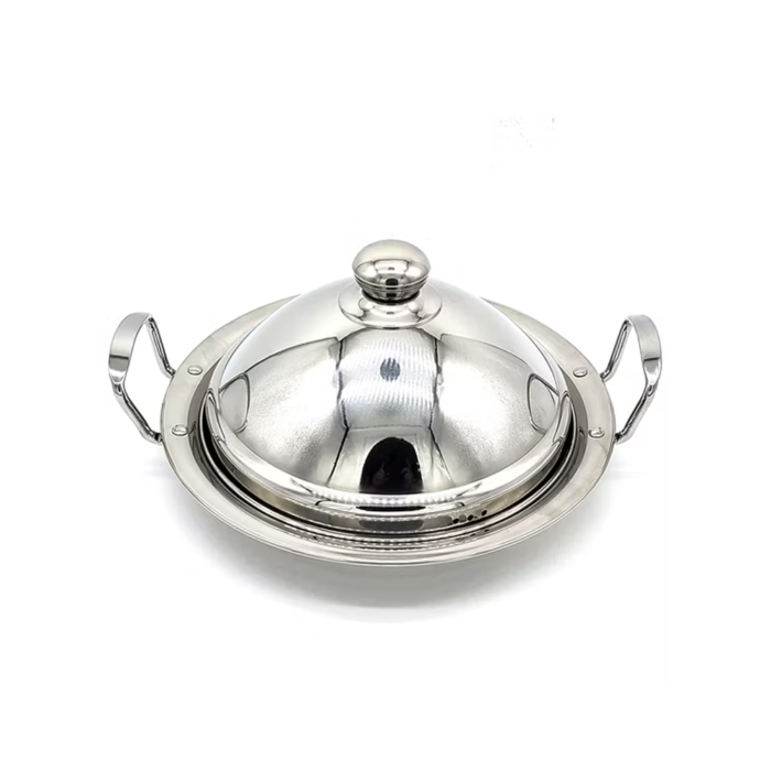 Tajine en acier inoxydable Kenz HF-9352/30CM, qualité supérieure, tous feux dont induction
